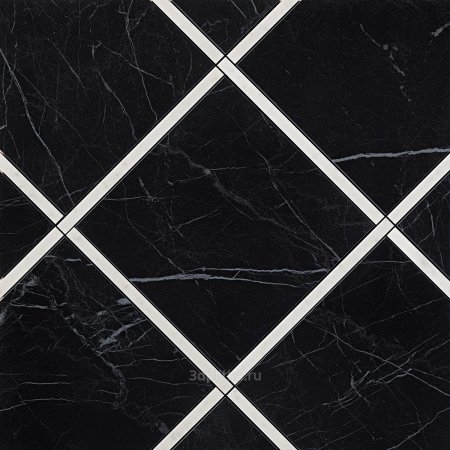 Керамогранит Fap ROMA Diamond incroci Carrara Nero reale