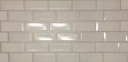 Панель ПВХ плитка кабанчики белая 485х960