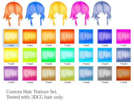 MMD Tex hair DL