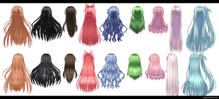 MMD TDA hair long DL
