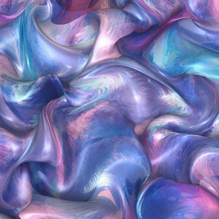 Голографическая пленка Rainbow Silver