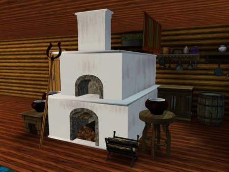 SIMS 4 деревенская печь