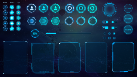 Sci-Fi UI Интерфейс