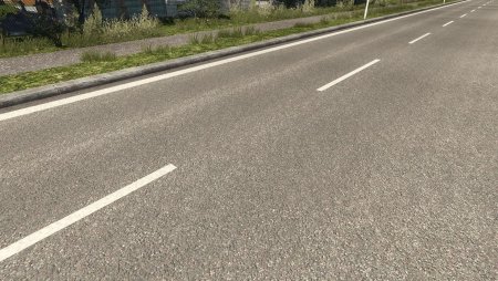 Дорожное полотно с разметкой