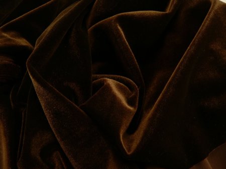 Бархат вельвет велюр коричневый