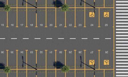 Разметка парковка для игр