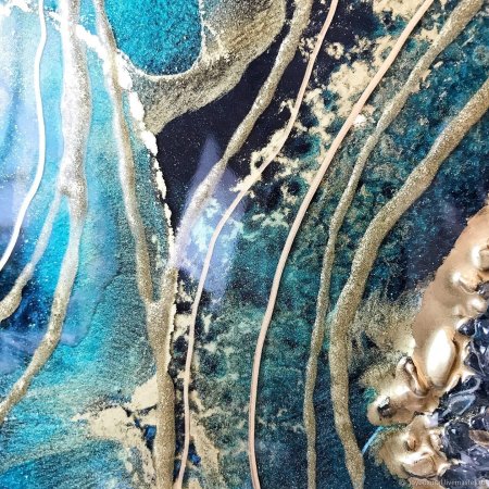 Resin Art техника срез камня