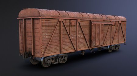 Грузовой вагон РЖД 3d