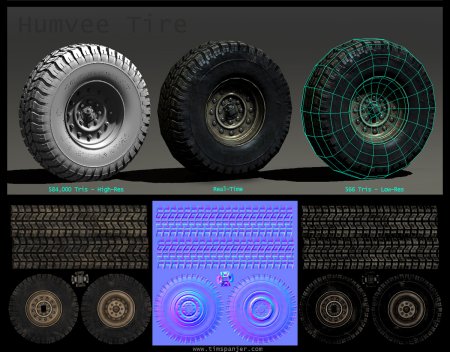 3ds Max колеса грузовика