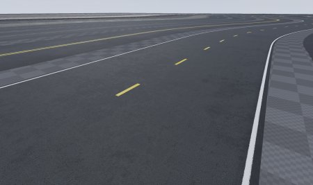Дорожное полотно с разметкой