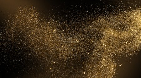 Золотая пыль на черном фоне