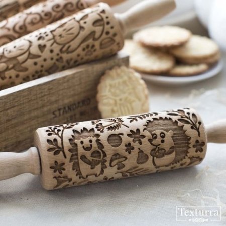 Скалка с узором для печенья