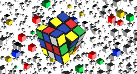 Фон 3d кубики
