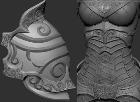 Броня доспехи Zbrush