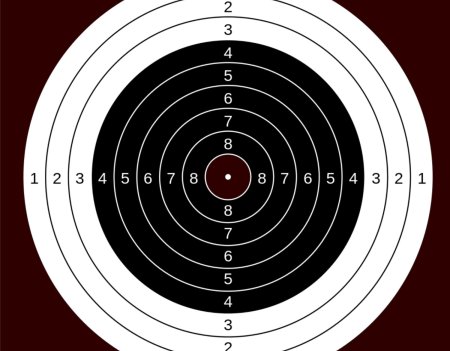 Мишень для воздушки 25 метров а4