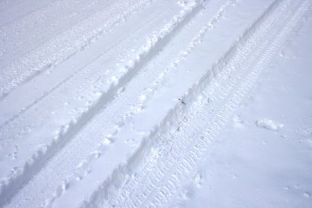 Снежная дорога вид сверху