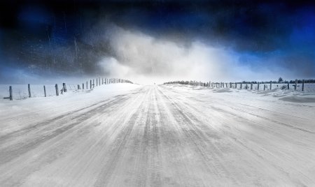 Зимняя дорога в городе