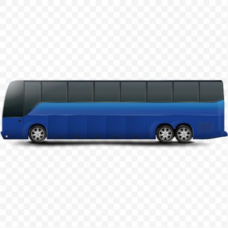 Автобус на белом фоне сбоку