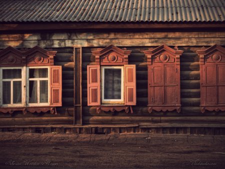 Резные наличники ставни Сибирь