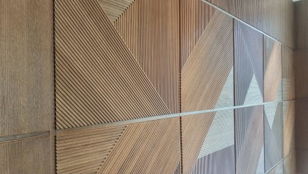 Шпонированные панели Topperfo Micro Ulme Stone Edition Acoustic Wood Panel