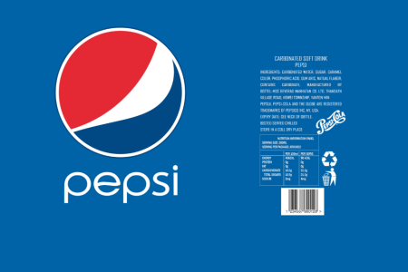 Пепси кола этикетка