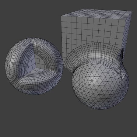 Blender сфера цилиндр булеан