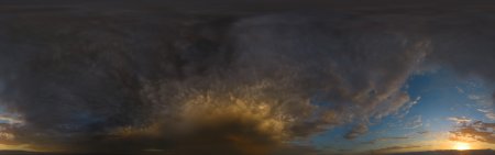 HDRI звездное небо с тучами