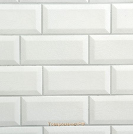 Панель ПВХ плитка кабанчики белая 485х960