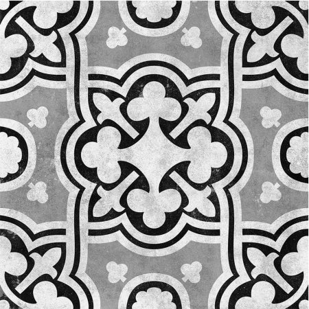 Cementine 16" x 16" Ceramic field Tile in contrast Fiori