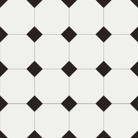 Octagon 4416 oct14-1ch White Octagon 16/Black Dots 14 30x30 см