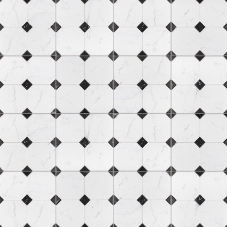 Кер. Мозаика Octagon big White/Black Matt (gtpl61466/cla006) 300х300х6