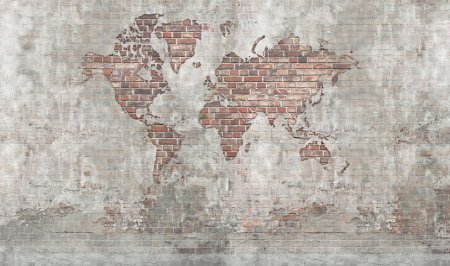 Фреска кирпичная стена