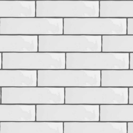 Mileto Brick White Gloss Ceramic Wall Tile - 75 x 300mm
