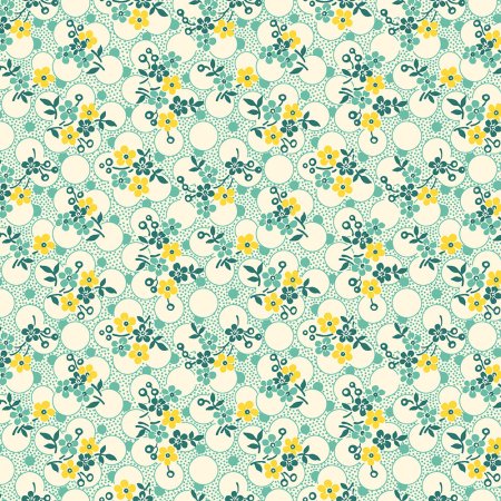 Ткань для пэчворка Peppy Vintage 30 s Florals 4714 50 x 55 см 145±5 г/кв.м 100% хлопок 26645 yel1