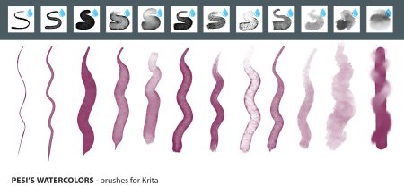 Krita кисти травы