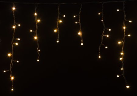 Cl553 гирлянда "золотые звезды" 10 led, 0.9м+0.3m, ip20