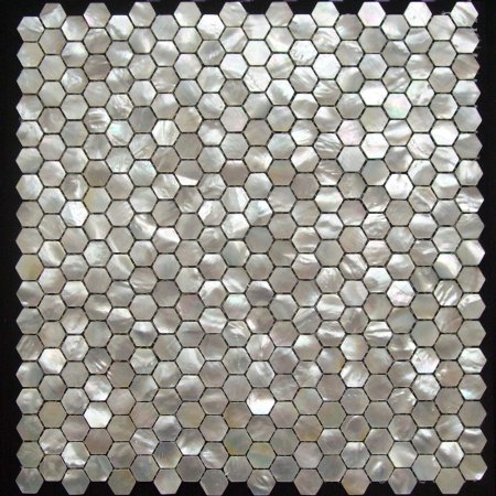 Мозаика Hexagon White Glass 30 30