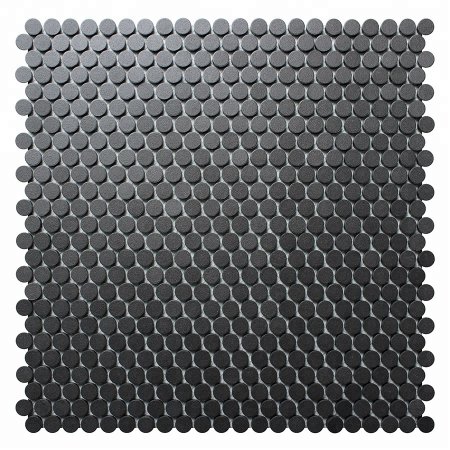 Penny Round Black Matte мозаика