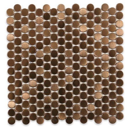 Мозаика Penny Round коричневая
