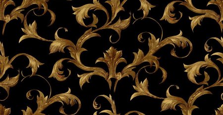 Красный бархат с золотым узором ткань