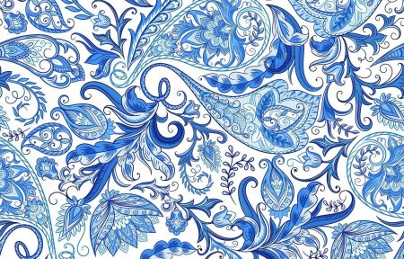 Paisley pattern Гжель