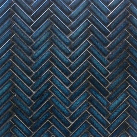 Синяя плитка Керама Марацци прямоугольная Herringbone