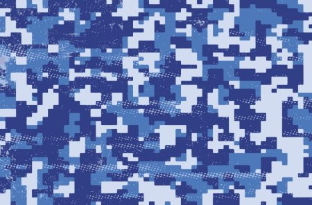 Blue Pixel Camo