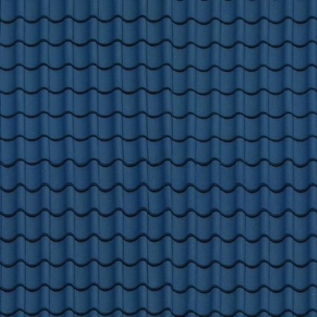 Синяя черепица на крыше