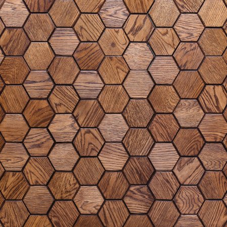 Деревянные стеновые панели 3d Hexagon