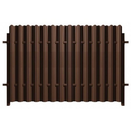 Штакетник металлический м-образный пэд-102*1500мм шоколад (ral8017)