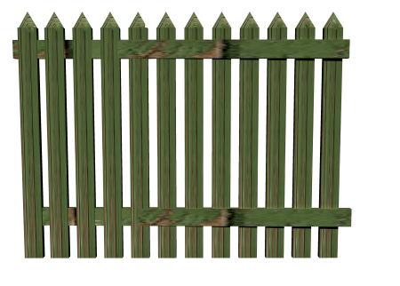 Зеленый деревянный забор