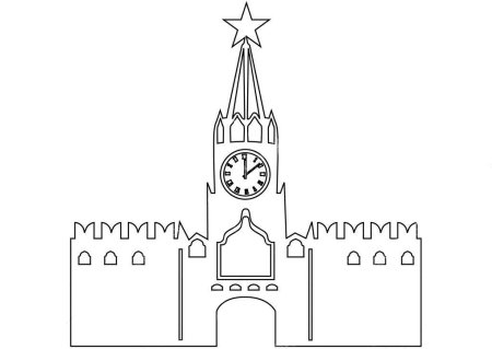 Спасская башня Московского Кремля вектор
