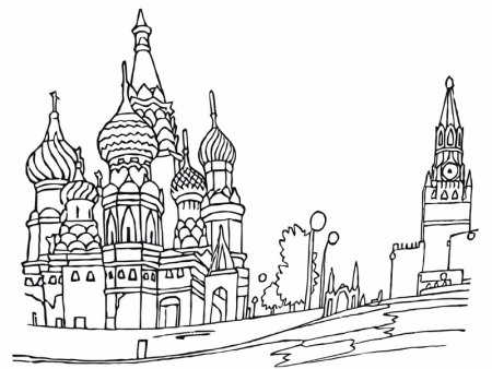 Собор Василия Блаженного раскраска