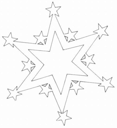 Трафарет на окно новый год звезды
